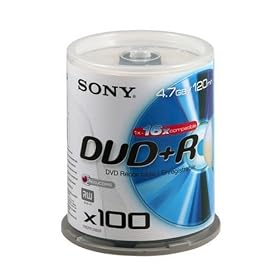 SONY DVD+R (16X Speed) 100 spindle