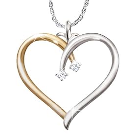 Love Always Heart-Shaped Diamond Pendant Necklace: Romantic Jewelry Gift For Her
