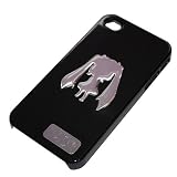Wakuwaku Miku（ワクワクミク）の　iPhone4、4S対応　iPhoneカバー（ブラック） +オリジナルMiniタッチペン＋Mikuポッティングシール+デコパーツ（ラインストーン20個）付