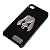 Wakuwaku Miku（ワクワクミク）の　iPhone4、4S対応　iPhoneカバー（ブラック２）+オリジナルMiniタッチペン＋Mikuポッティングシール+デコパーツ（ラインストーン20個）（マナーモード・ボリュームボタンのセパレートタイプ）