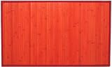 Laser Printed Split Bamboo 3' x 5' Rouge Red Veranda Rug