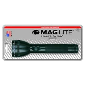 MAGLITE S2C016 Black C Cell Flashlight, 2-C