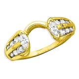 Gold Plated 3/4 ct. Cubic Zirconia Wrap