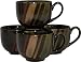 Soup Mugs - Sango Avanti Black S/4 Jumbo Mugs