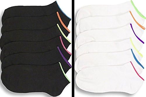 Janestore Costume 6 Pairs Lot Lady No Show Ankle Sport Socks Size 9-11 Crew Low Cut Peds