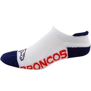 NFL Denver Broncos White-Navy Blue Runners Ankle Socks