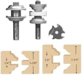 91-522, 1/2 Shank Interior & Exterior Door Making Rail & Stile Router Bit Set, Ogee Profile