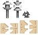 91-522, 1/2 Shank Interior & Exterior Door Making Rail & Stile Router Bit Set, Ogee Profile