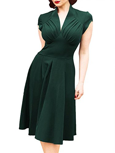 Luouse Classy Vintage Audrey Hepburn Style 1950's Rockabilly Swing Evening Dress