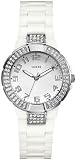 GUESS Status In-the-Round Watch - White and Si