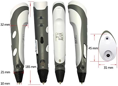 3D Drawing Pen with 3 Free 1.75mm Filament Starter Pack (Gray)