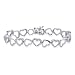 10k White Gold Diamond Heart Bracelet (3/4 cttw, J-K Color, I2-I3 Clarity), 7