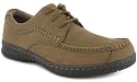 Mens Leather Lace Up Comfortable Shoes - Tan - UK 6-12