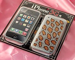 Cover image : 【SoftBank 専用】 iPhone専用 液晶保護フィルム&ジュエリーストーンステッカー ヒョウ