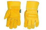 Produkt-Bild: Dunlop 360131 Profi Arbeitshandschuhe Gr. L, Leder & Baumwolle, gelb, Cat 2 zertifiziert EN 388/ 3113