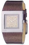 Image of DKNY NY3405 Ladies Analogue Watch, Brown Leather Strap, Square Dial & Case with Crystal Dial
