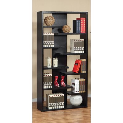 Payton Eight-Shelves Bookcase / Display Cabinet in Black On Sale
