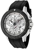 Men's Evolution Chronograph Silver Textured Dial Black Rubber