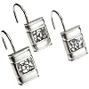 Popular Bath "Sinatra Silver" Shower Curtain Hooks, Set of 12