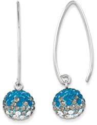 Sterling Silver Swarovski Elements Detroit Spirit Ball Earrings