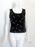 ST. JOHN Knit Sleeveless Mezzo Dash Top in Black