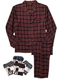 Men's Pajamas - 100% Cotton Flannel Sleep Set by Hanes