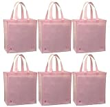Reusable Grocery Tote Bag Solid Color 6 Pack