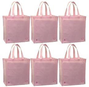 Reusable Grocery Tote Bag Solid Color 6 Pack