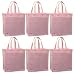 Reusable Grocery Tote Bag Solid Color 6 Pack