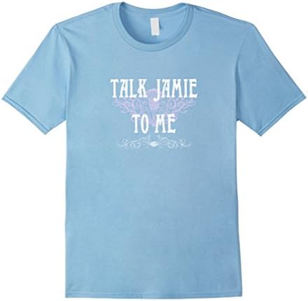 Men's Talk Jamie To Me T-shirt Scottish Thistle Sassenach Tee 2XL Baby Blue