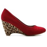 Ollio Womens Platforms Faux Suede Pumps Wedge Mid Heel Closed-Toe Shoes