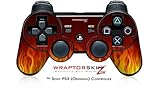 Sony PS3 Controller Skin Fire on Black