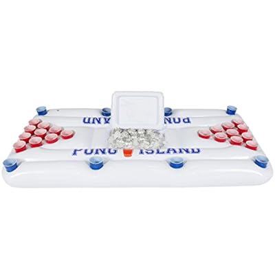 BCP Inflatable Beer pong W/ Cooler Floating Island Lounge Pool Party Swimming