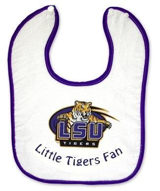 LSU Button Baby Bib