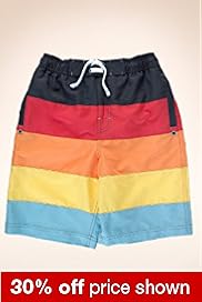Block Striped Swim Shorts