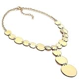 BlingOnly Sienna Miller Gold Plate Disk Gold Plated Necklace