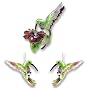 Amethyst Hummingbird Silver and Enamel Pin & Earri&hellip Zarah
