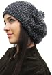 Handmade Alpaca Hat in Rasta Style - Granite Charcoal (100% Knitted By Hand) Handmade Alpaca Hat in Rasta Style - Granite Charcoal (100% Knitted By Hand)