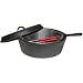 Cajun Cookware Seasoned Cast Iron Chicken Fryer W/ Basket - 6 Qt.