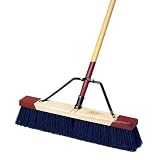 4 Pack Harper Brush 9424A 24" Big Blue Coarse Sweeping Garage/Street Broom w/60" Handle and Brace - Stiff