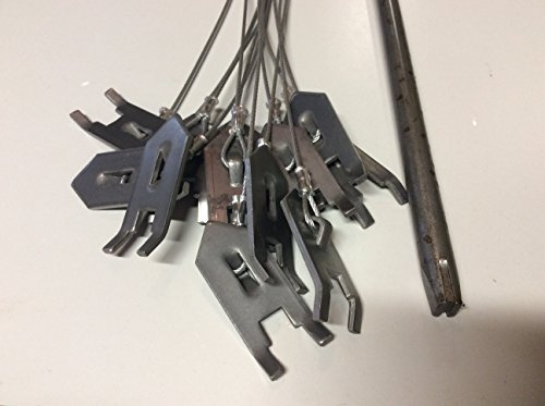 12 Wolf fang stakes with 18" of 3/32 cable & 1 heavy duty 24" driver