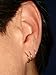 12mm 22K GOLD OVER SOLID STERLING SILVER HINGED HOOP EARRINGS, Easy On & Off !