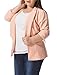 Alya Women Plus Size 3/4 Sleeves Turn Down Collar Blazer