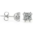2.00ct TW Cushion Cut Diamond Stud Earrings in 14kt White Gold (G/VS1-VS2)
