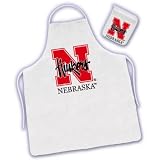 NEBRASKA CORNHUSKERS OFFICIAL CHEF'S APRON + OVEN MITT