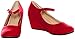 Forever Link Womens Patricia-05 Mary Jane Strap Faux Suede Wedge Pumps