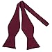 100% Silk Bowtie Burgundy Bow Ties For Men Self Tie Mens Bow Tie by John William