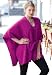 Jessica London Plus Size Belted Sweater Poncho Raspberry,26/32