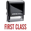 FIRST CLASS Red Office Stock Self-Inking Rubber Stamp