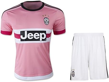 Juventus Home / Away Kids Soccer Jersey FREE Shorts Set Kit Youth Sizes YS / YM / YL by Young Star Sports (YS 6-8 Years Old, Away)